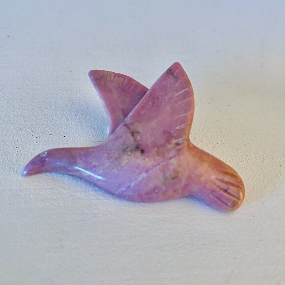 Rhodonite Dove Brooches - Picture 2 of 6